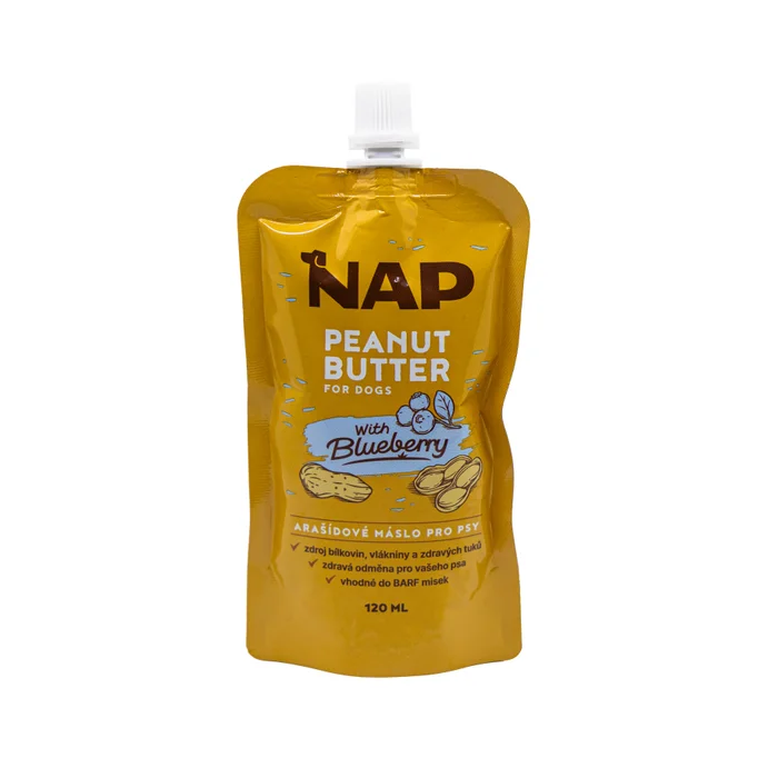 Mantequilla de cacahuete NAP para perros 120 ml - arándano